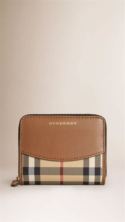 burberry horseferry check & leather ziparound wallet|Burberry mini horseferry canvas tote.